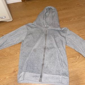 medium gray zip up jacket